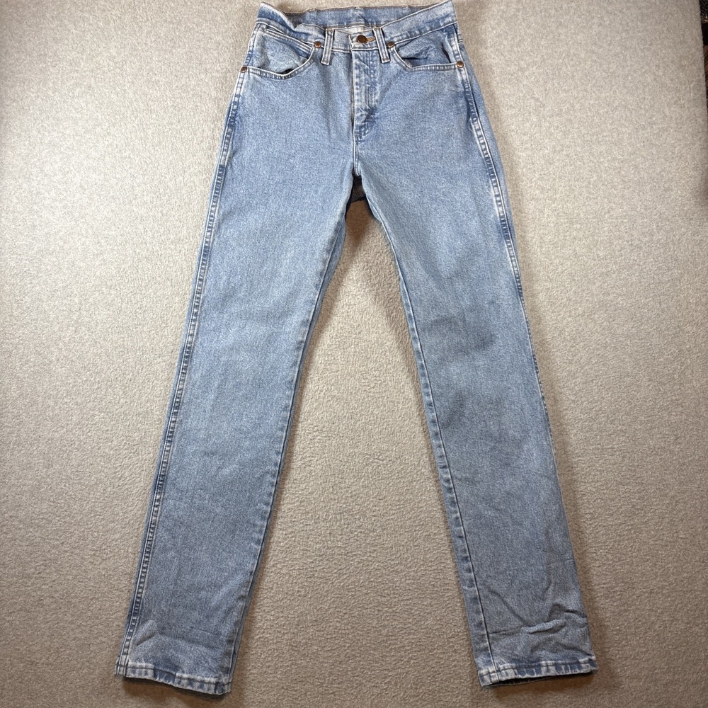 VTG Women's Wrangler Retro Jeans 0/25x34 (1014MWZAT) Light Wash Cowboy Western